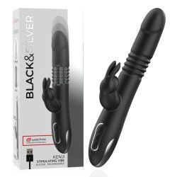 BLACK&SILVER- KENJI STIMULATING VIBE COMPATIBLE WITH WATCHME WIRELESS TECHNOLOGY