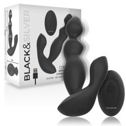 BLACK&SILVER - CORA ANAL PLUG SILICONE REMOTE CONTROL