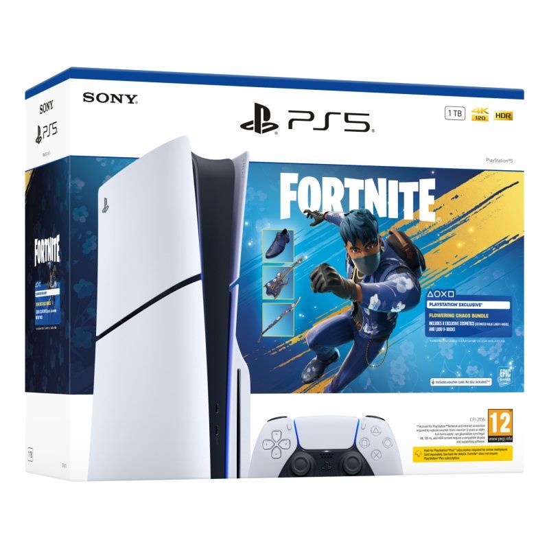 Sony PlayStation 5 - Fortnite Flowering Chaos Bundle 1 TB Wi-Fi Black, White