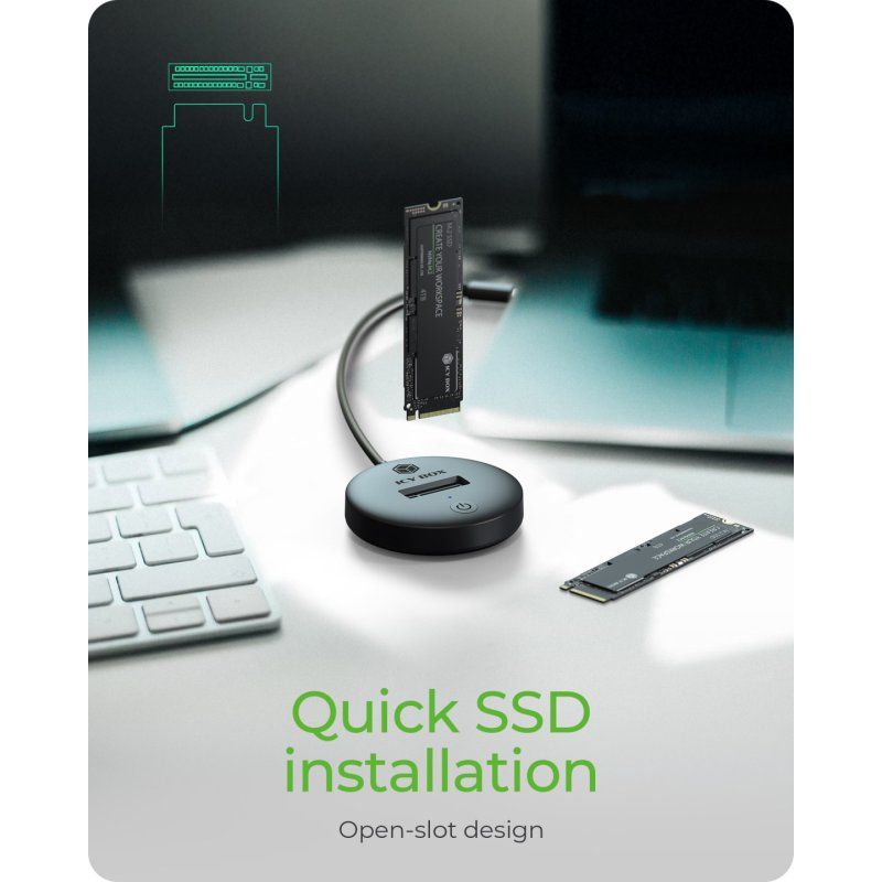 Dockingstation IcyBox für NVMe & SATA M.2 SSD