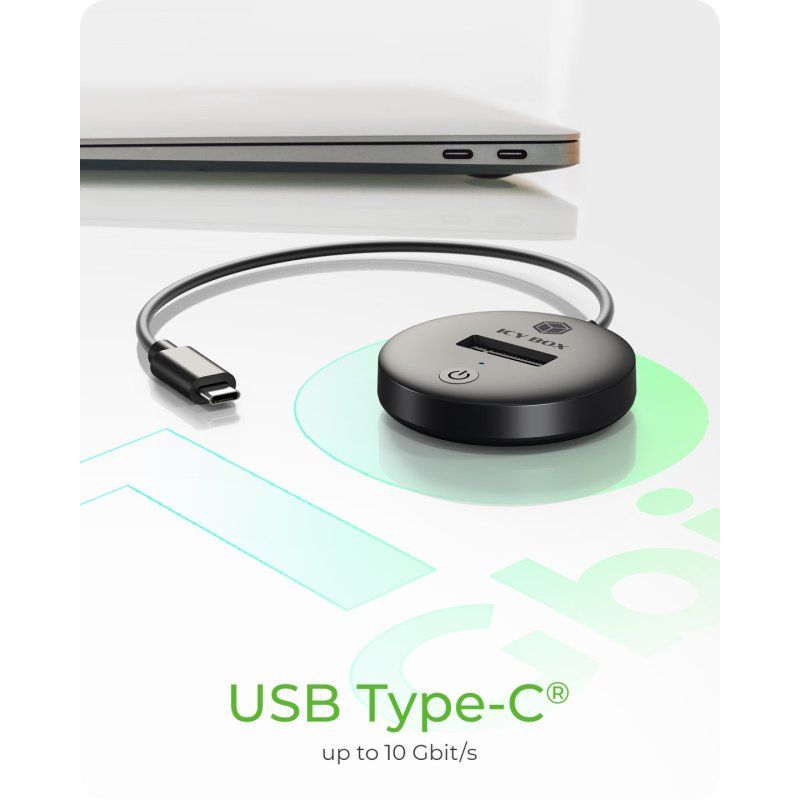 ICY BOX IB-1610MCD-C31 USB 3.2 Gen 2 (3.1 Gen 1) Type-C Noir