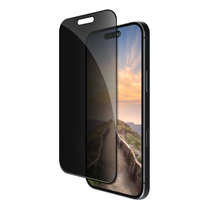 dbramante1928 Eco-shield - Bildschirmschutz fr Handy - Glas - mit Sichtschutzfilter - Rahmenfarbe schwarz - fr Apple