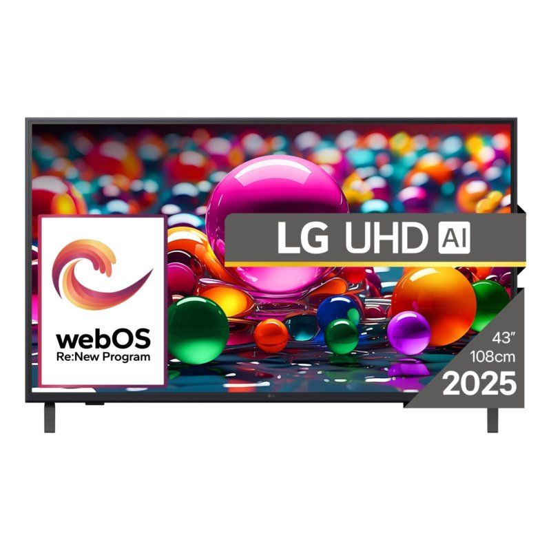 LG 43UA74003LB TV 109.2 cm (43") 4K Ultra HD Smart TV Wi-Fi Black