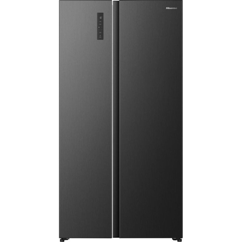 Hisense RS3P558NEFD frigo américain Pose libre 541 L Noir, Acier inoxydable