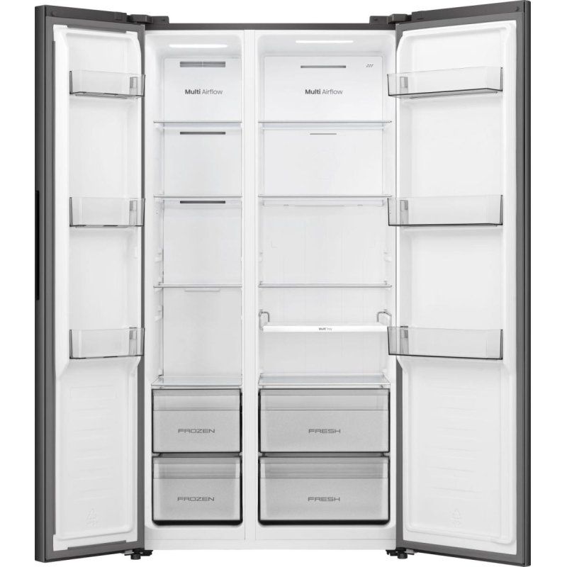 Hisense RS3P558NEFD side-by-side refrigerator Freestanding 541 L Black, Stainless steel