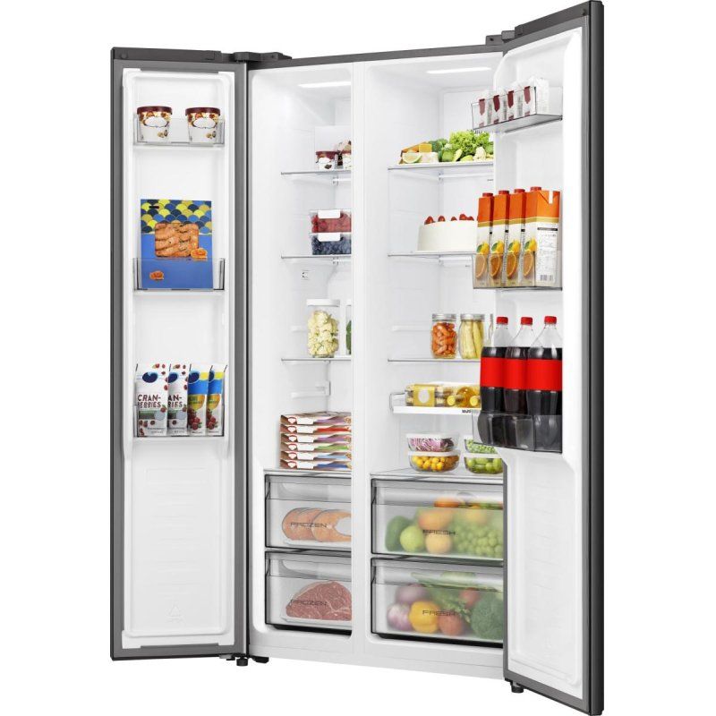 Hisense RS3P558NEFD side-by-side refrigerator Freestanding 541 L Black, Stainless steel