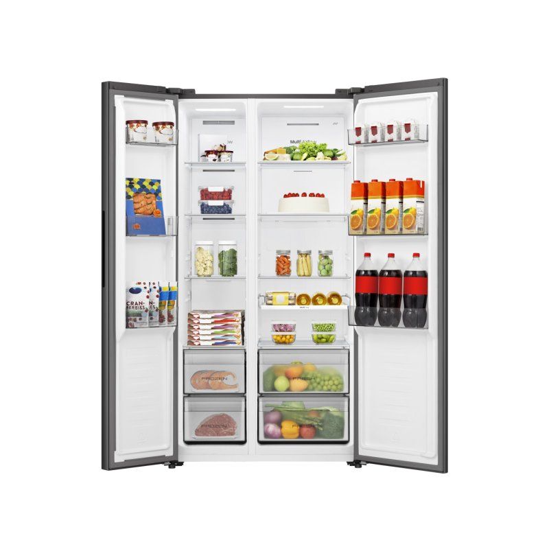Hisense RS3P558NEFD side-by-side refrigerator Freestanding 541 L Black, Stainless steel