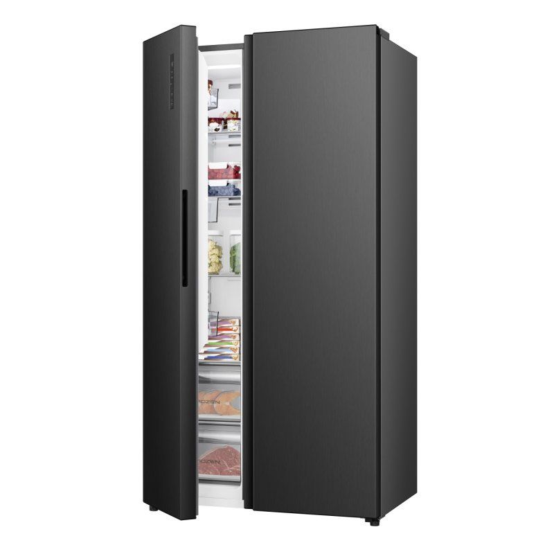 Hisense RS3P558NEFD side-by-side refrigerator Freestanding 541 L Black, Stainless steel