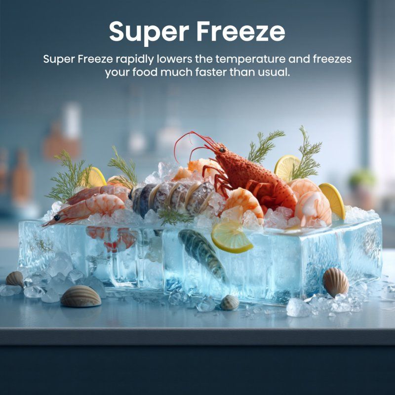 Hisense RS3P558NEFD frigo américain Pose libre 541 L Noir, Acier inoxydable