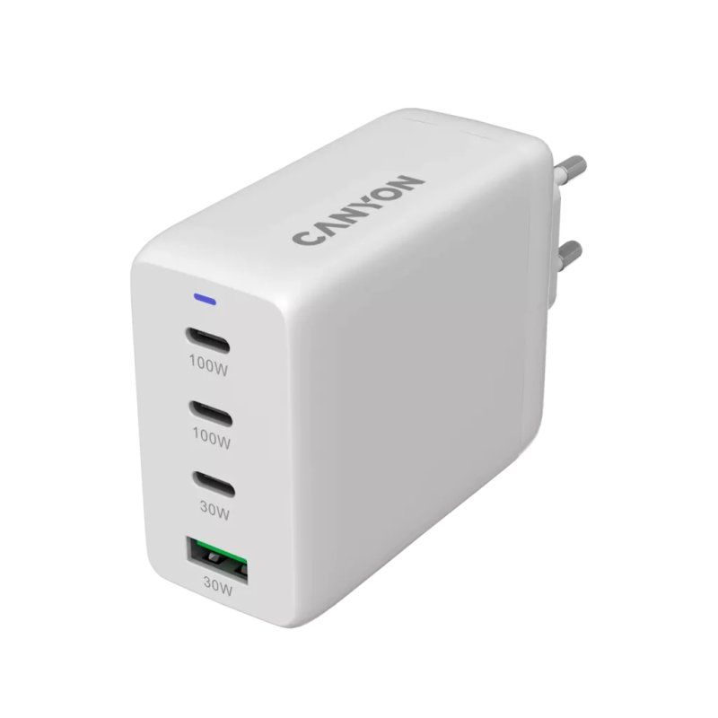 CANYON Charger CU100ACC GaN 100W 3xPD 1xQC EU White