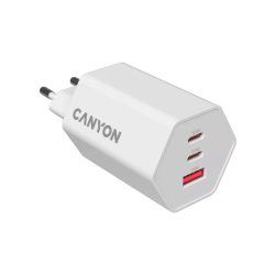 CANYON Charger HEXAGON 65 GaN 65W 2xPD 1xQC EU White