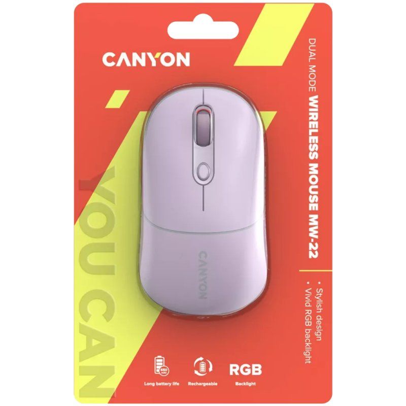 Canyon MW-22 souris Universel Ambidextre RF sans fil Bluetooth Optique 1600 DPI