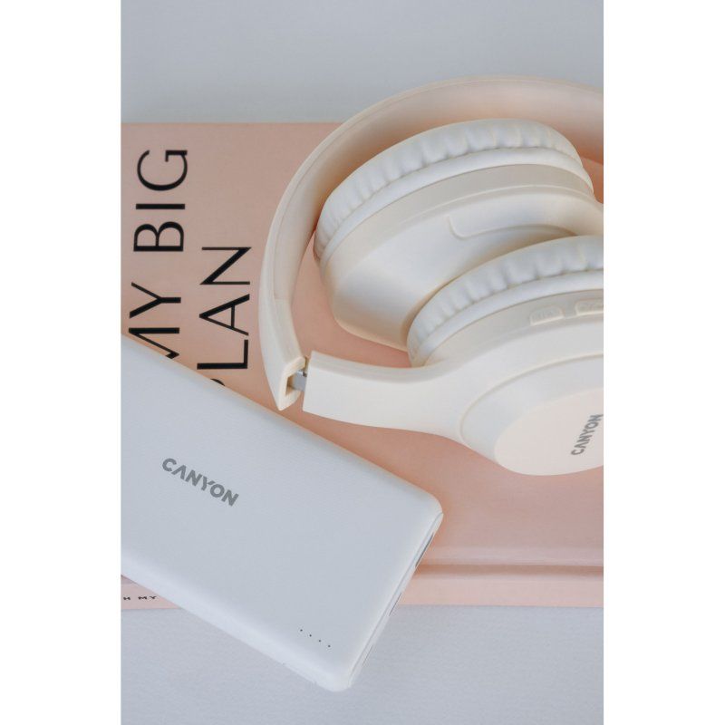 Canyon CNS-CBTHS3BE headphones/headset Wired & Wireless Head-band Calls/Music/Sport/Everyday Bluetooth White