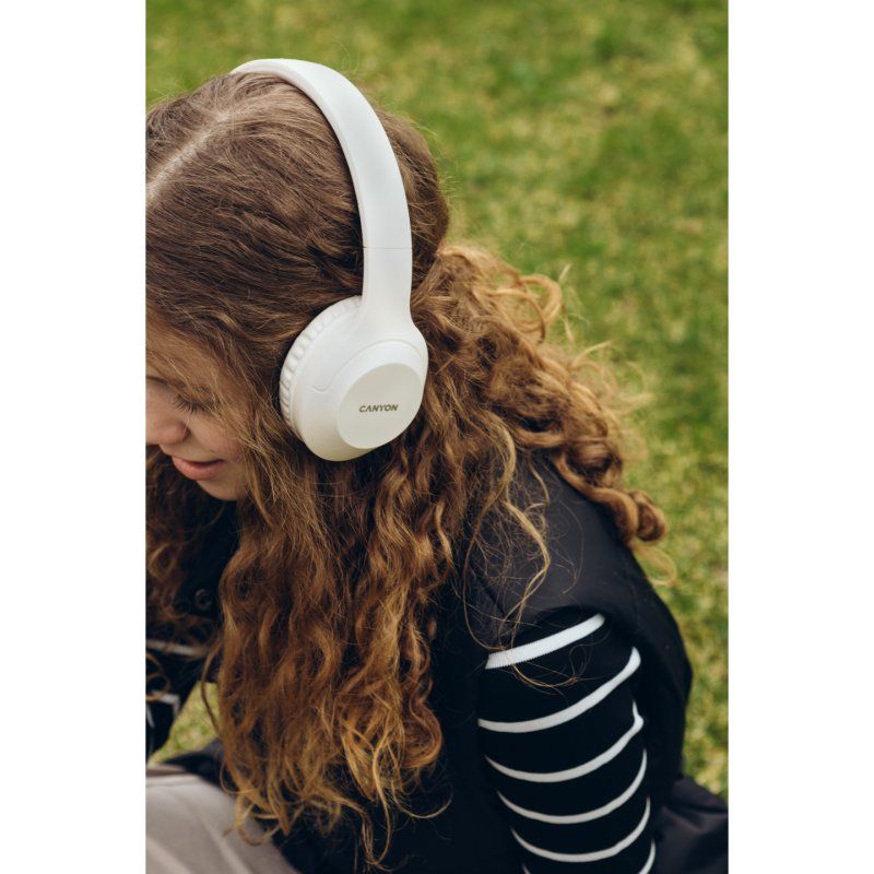 Canyon CNS-CBTHS3BE casque Avec fil &sans fil Arceau Appels/Musique/Sport/Au quotidien Bluetooth Blanc