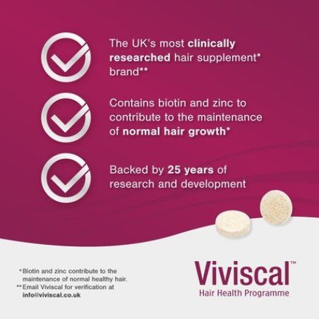 Viviscal Maximum Strength Hair Supplements for Thicker and Fuller Hair 30 Tablets - Pack of 2 Weeks
