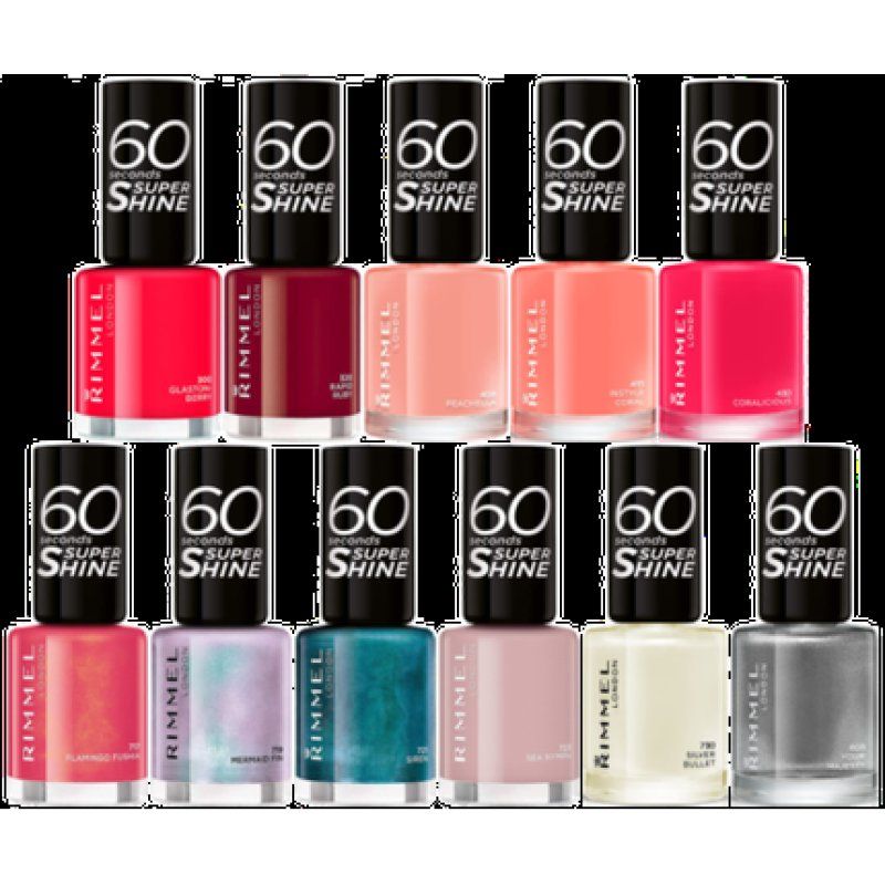 Rimmel London 60 Seconds Super Shine Nail Polish 314 Fiercely