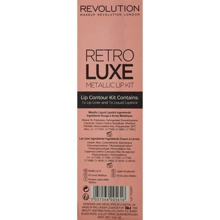 Make Up Revolution Retro Luxe Matte Lip Kit with Lip Liner - Empire