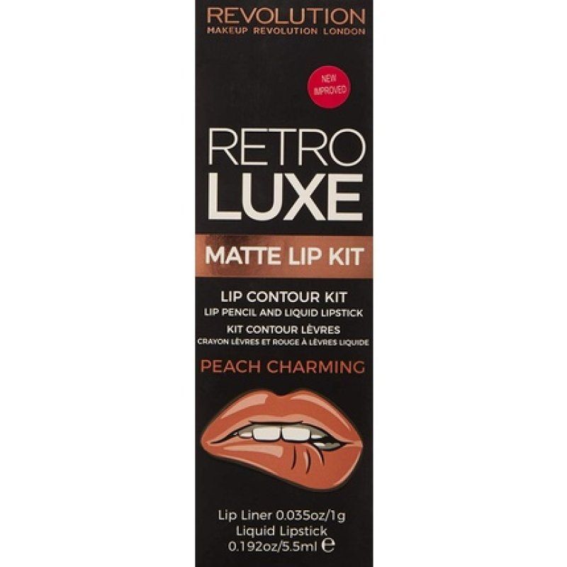 Makeup Revolution Retro Luxe Matte Lip Kit in Peach Charming