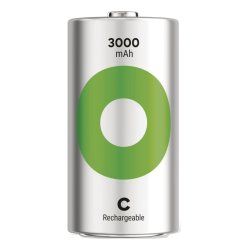 GP - ReCyko Rechargeable Battery, Size C, 3000 mAh, 1.2V (2-pack)
