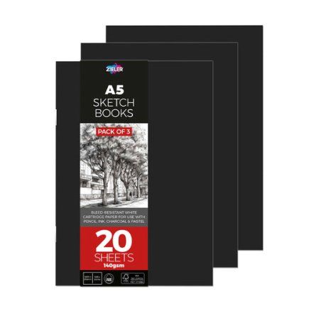 Zieler - Sketch books - 3-pack - A5 (609290033)