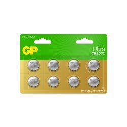 Lot de 8 Piles plates GP Batteries Ultra CR2032