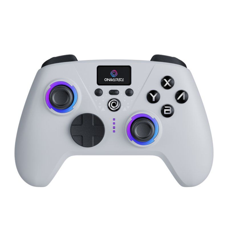 Oniverse - Manette avec Écran Sans fil Bluetooth Aura - Radiant White (Nintendo Switch 2 / Switch / PC / Mobile)
