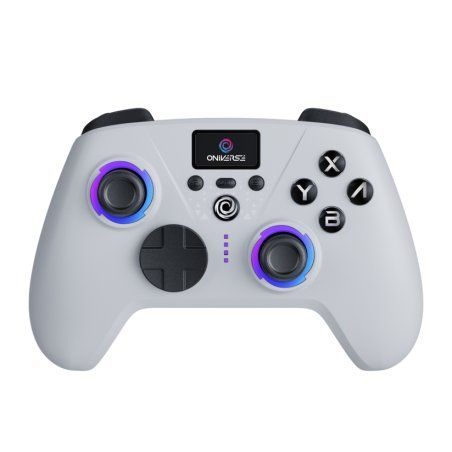Oniverse - Wireless Bluetooth controller with screen Aura - Radiant White (Nintendo Switch 2 / Switch / PC / Mobile)