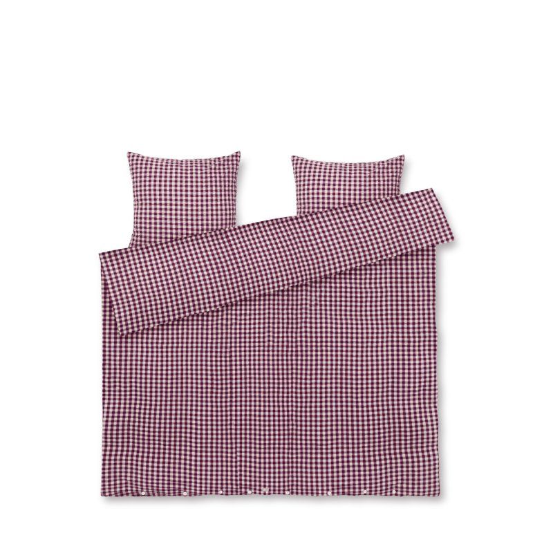 Juna - Bæk&Bølge Bed linen - Plum/Rose - 200x220 cm