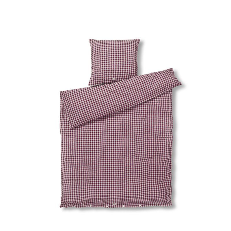 Juna - Bæk&Bølge Bed Linen - Plum/Rose - 140x220 cm
