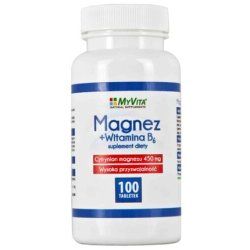 Magnesium Vitamin B6 High Assimilation 90% 100 Tablets
