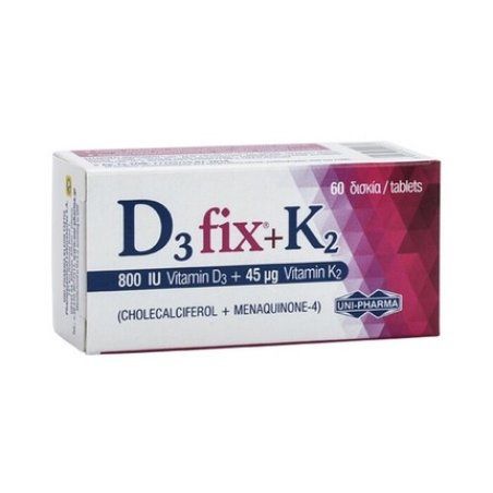 Unipharma D3 Fix 800iu K2 45mg 60 Capsules