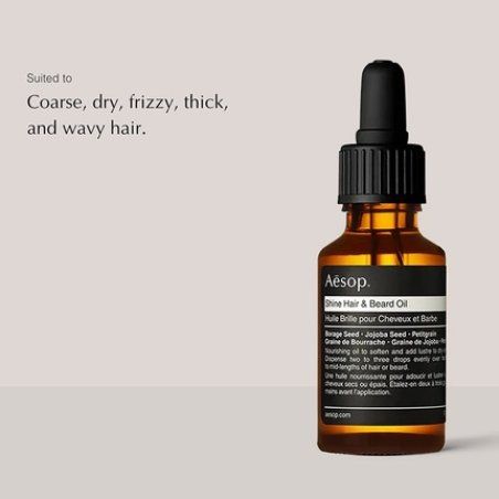 Aesop Shine Hair & Beard Oil 25mL 0.84 oz Paraben-Free Cruelty-Free & Vegan