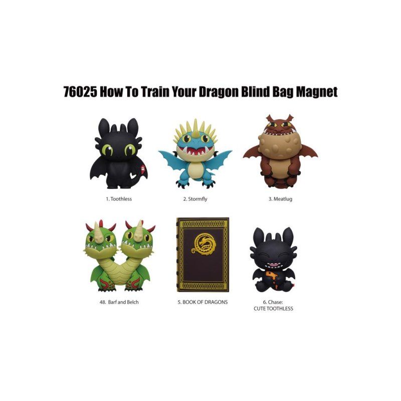 DRAGON - Series 1 - 3D Foam Magnets in blind bags (Display 12 Pcs)