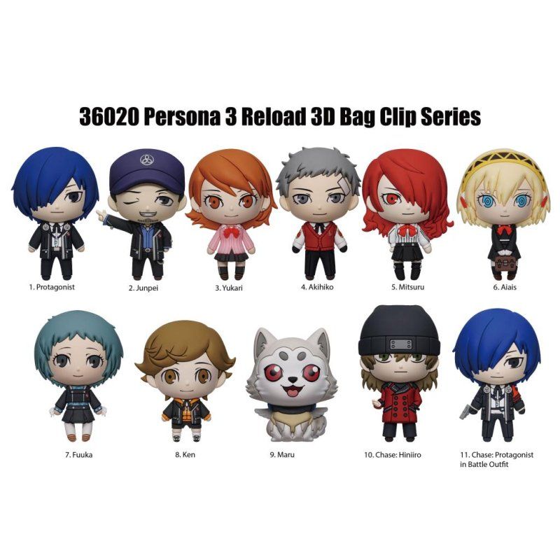 PERSONA 3 RELOAD - Series 1 - 3D Foam Bag Clip (Display 24 Pcs)