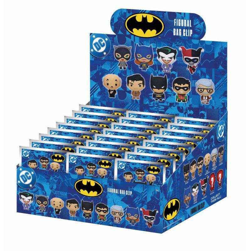 BATMAN ANIMATED - Series 1 - 3D Foam Bag Clip (Display 24 Pcs)
