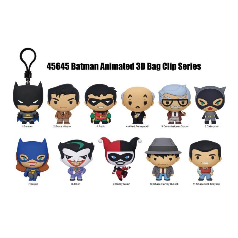 BATMAN ANIMATED - Series 1 - 3D Foam Bag Clip (Display 24 Pcs)