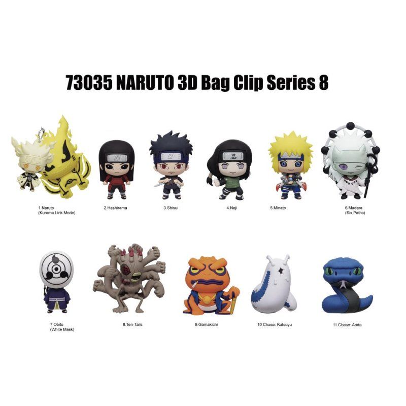 NARUTO - Series 8 - 3D Foam Bag Clip (Display 24 Pcs)