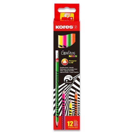 Kores - School Pencils - 12-pack - Neon (792306)