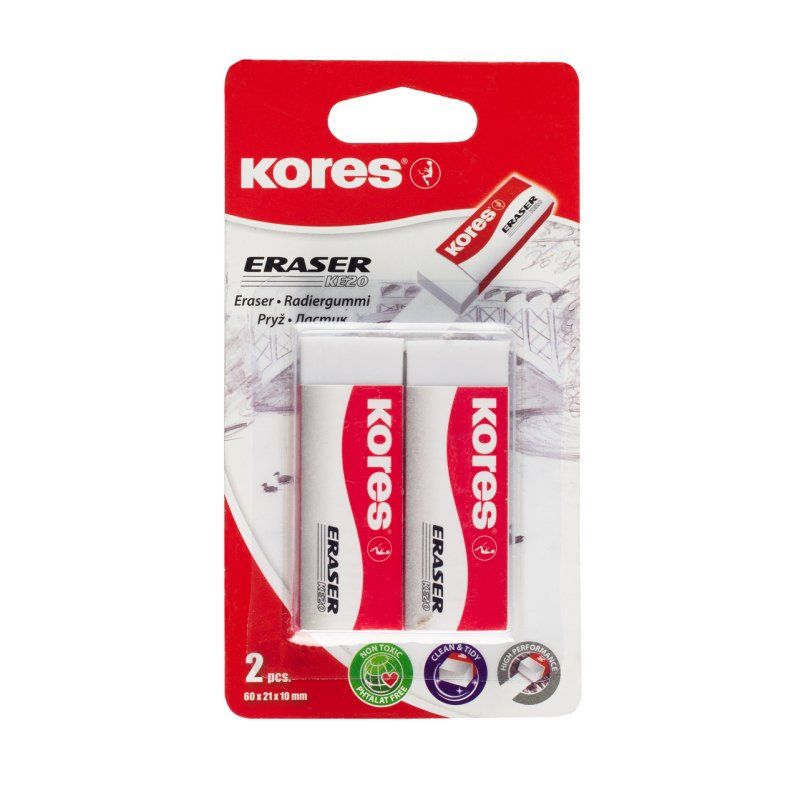 Kores - Erasers KE20 - 2-pack(740211)