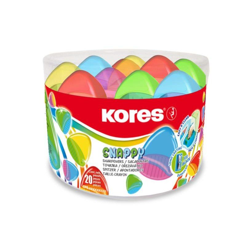 Kores SP35814 taille-crayons Taille crayon manuel Couleurs assorties