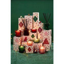 Paddywax Christmas Ribbed Glass Reed Diffuser Balsam & Fir