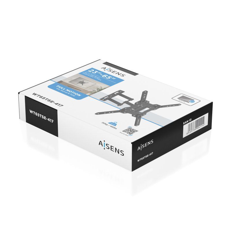 AISENS WT65TSE-417 support pour téléviseur 165,1 cm (65") Noir