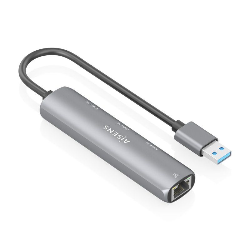 AISENS ASUC-4P037-GR station d'accueil Avec fil USB 3.2 Gen 1 (3.1 Gen 1) Type-A Gris