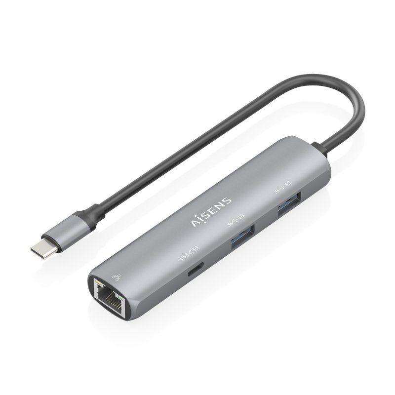 AISENS ASUC-4P039-GR station d'accueil Avec fil USB 3.2 Gen 1 (3.1 Gen 1) Type-C Gris