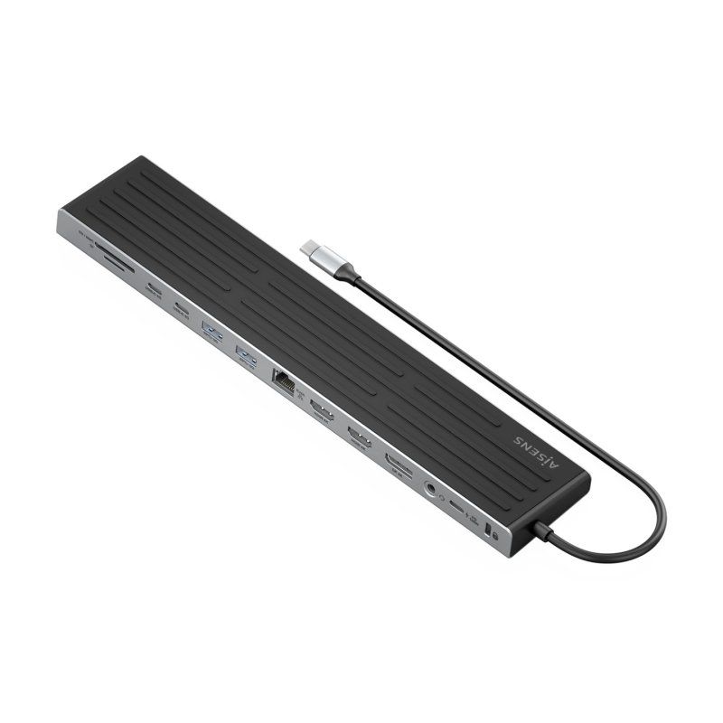 AISENS ASUC-13P042-GR laptop dock/port replicator Wired USB 3.2 Gen 1 (3.1 Gen 1) Type-C Grey