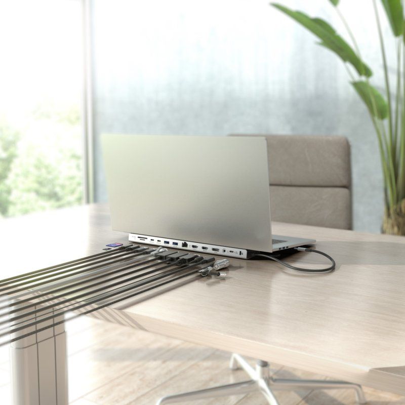 USB-C DOCK AISENS 13 EN 1 USB-C A 2XHDMI 1XDP 1XRJ45 1XSD 1XRANURA KENSINGTON