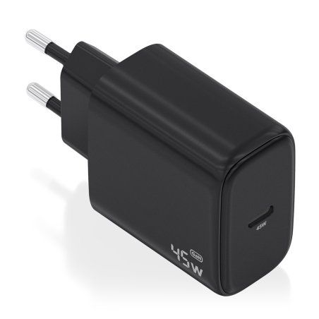 CARGADOR AISENS GAN 45W 1XUSB-C PD3.0 NEGRO