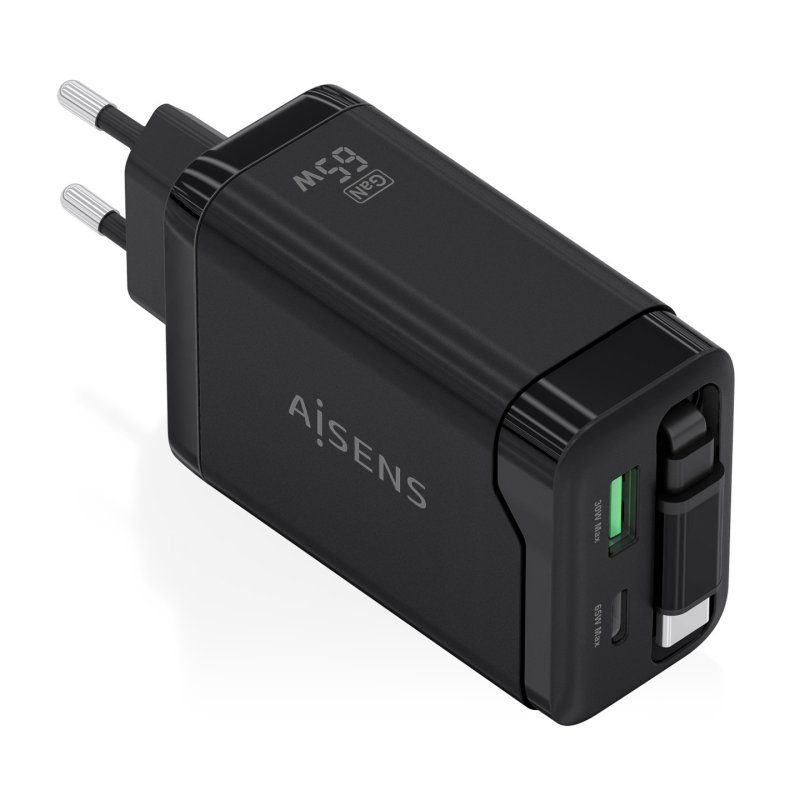 AISENS ASCH-65W3P071-BK mobile device charger Digital camera, GPS, Mobile phone, Laptop, Smartphone, Tablet, Universal