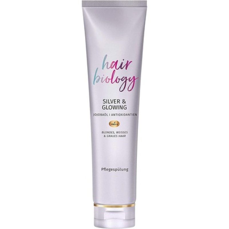 Hair Biology Silver & Glowing Conditioner for Blonde Grey White Hair Yellow Tinting No Yellow Conditioner Anti-Yellow
