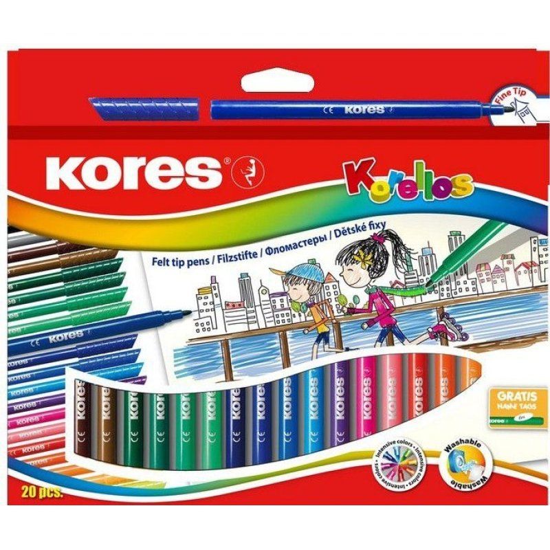 Kores – Felt Tip Pens – 24 Pack (729014)